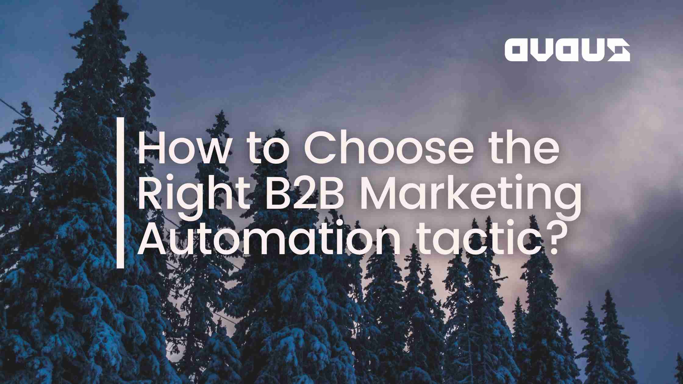 How To Choose The Right B2b Marketing Automation Tactic