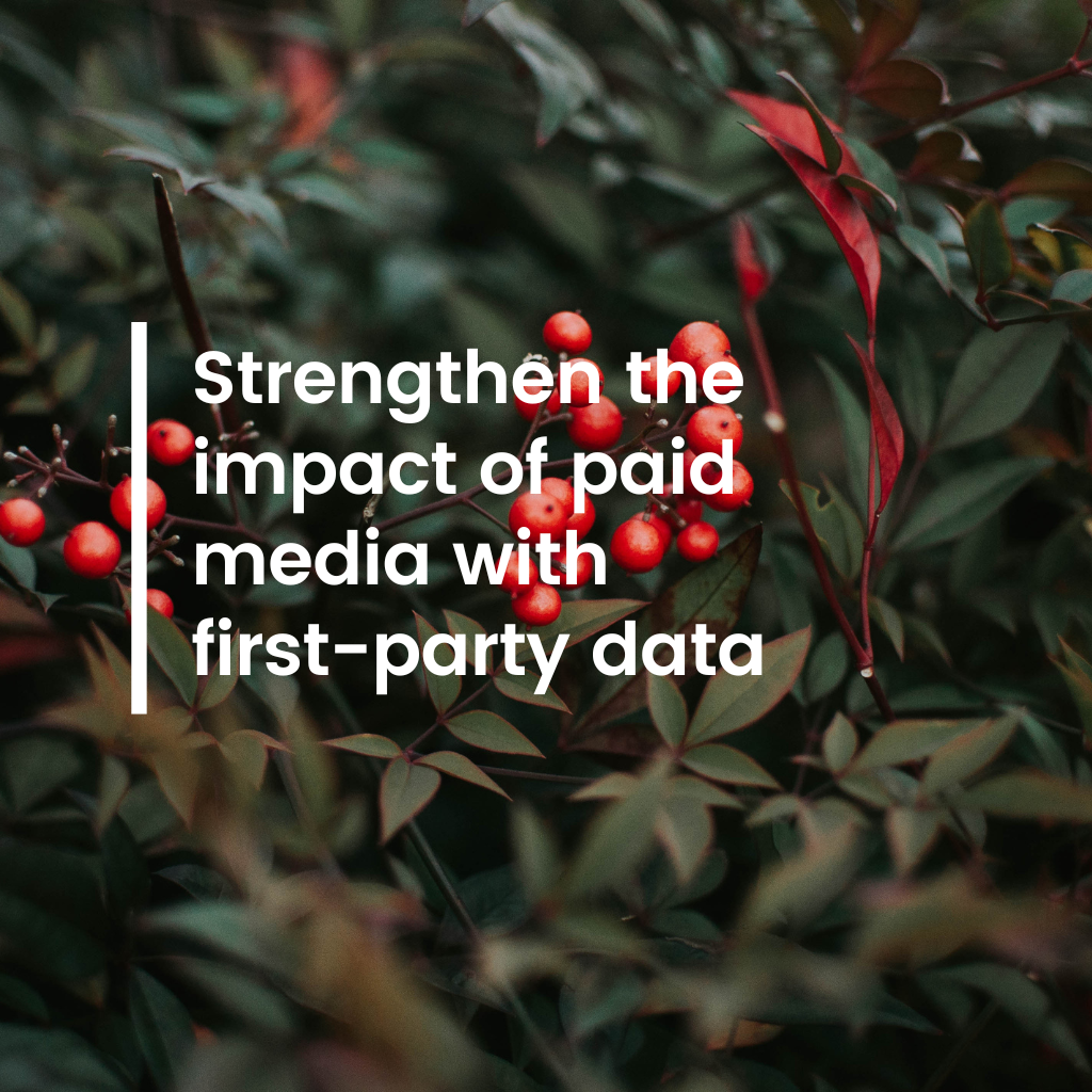 Strengthen the impact of paid media with first-party data